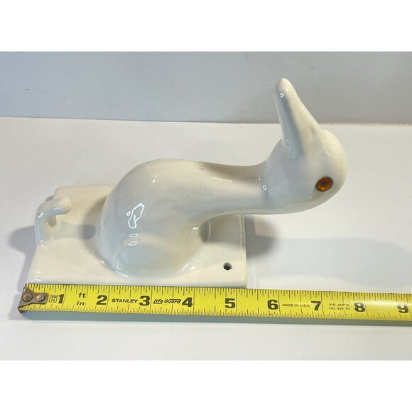 Ceramic Duck Goose Head Towel Holder Hanger Country Wall Hanger Hook Farmhouse - Picture 9 of 11